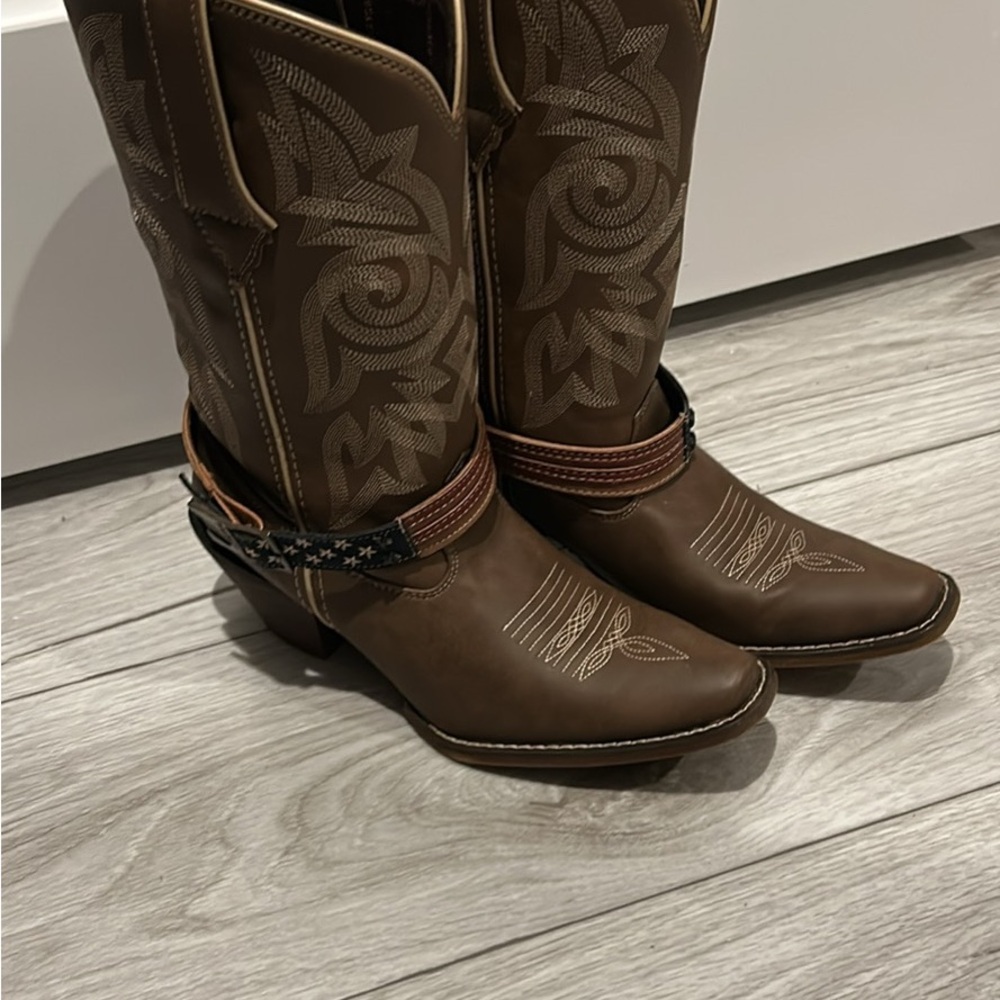Durango Brown Heeled Western Boots